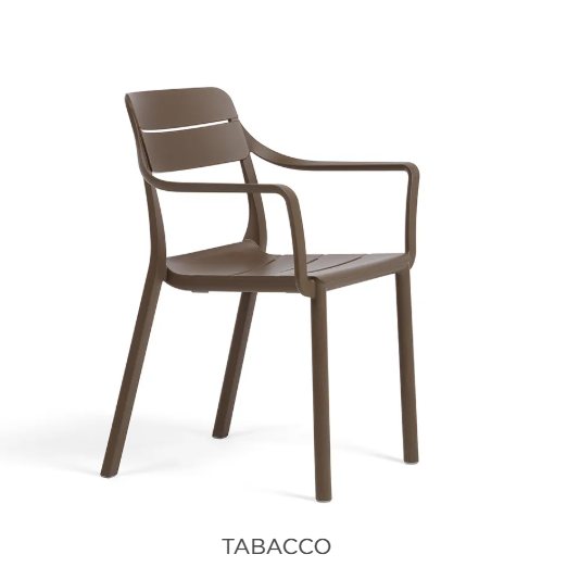 Nardi Cassia dining armchairs - Tabacco