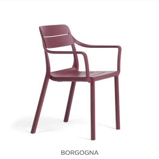 Nardi Cassia dining armchairs - Borgogna