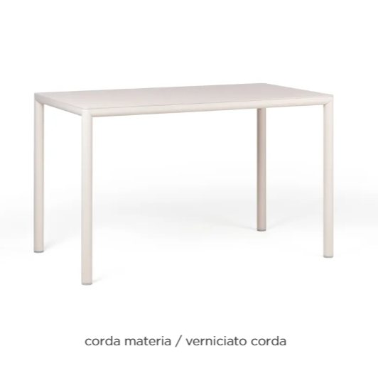 Nardi Piave 120x70 dining table - corda materia - verniciato corda