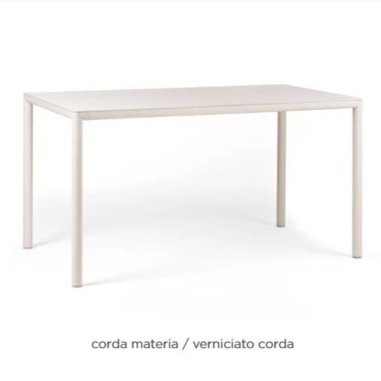 Nardi Piave 140x80 dining table - corda materia - verniciato corda