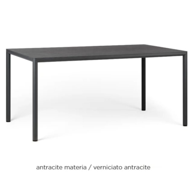 Nardi Piave 160x90 dining table - Antracite materia - verniciato antracite