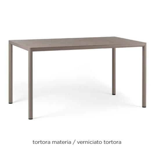 Nardi Piave 140x80 dining table - tortora materia - verniciato tortora