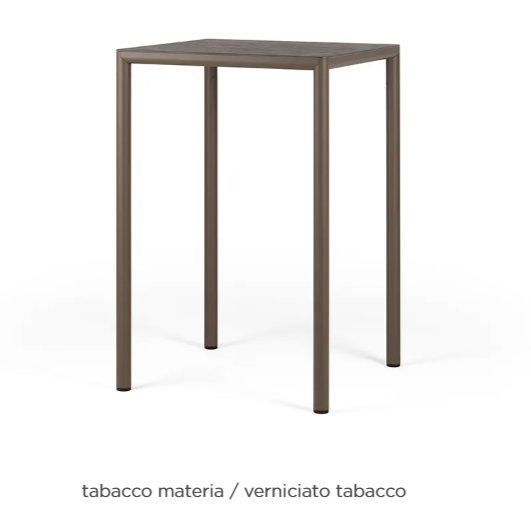 Nardi Piave 70 high dining table - tabacco