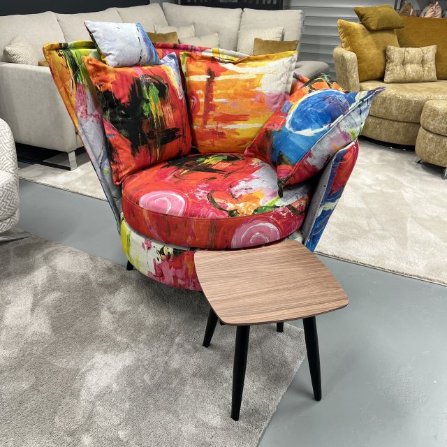 Fama Fama Volta left armchair & footstool - ex.display in graffiti 25