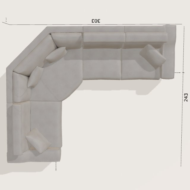 Fama Fama Atlanta recliner corner sofa - covered in axis 54