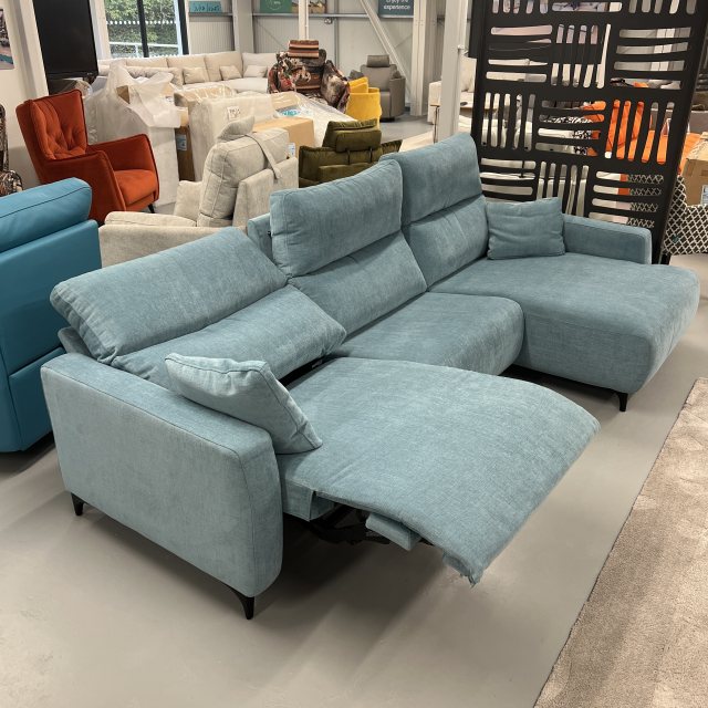 Fama Fama Axel recliner sofa with chaise right - covered in club 43