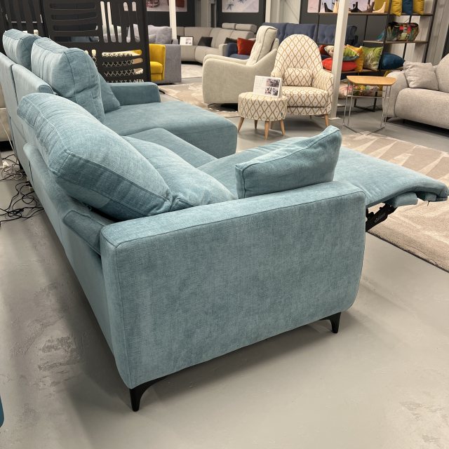 Fama Fama Axel recliner sofa with chaise right - covered in club 43
