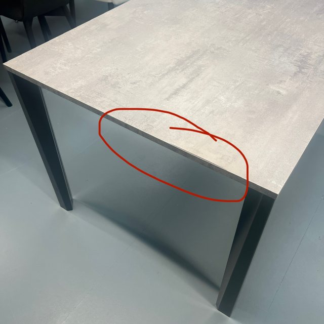 Bontempi Casa Ingenia Prisma extendig dining table 160 - 240 x 90cm - concrete grey malemine top