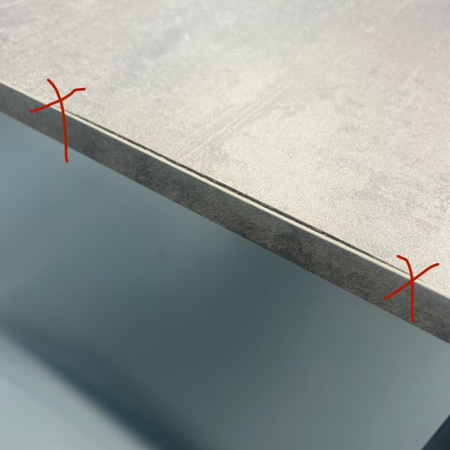 Bontempi Casa Ingenia Prisma extendig dining table 160 - 240 x 90cm - concrete grey malemine top