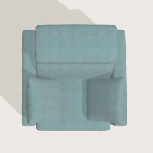 Fama Paradis armchair B L1L2 - aerial perspective