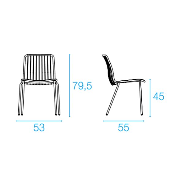 Emu Alisea dining chair dimensions