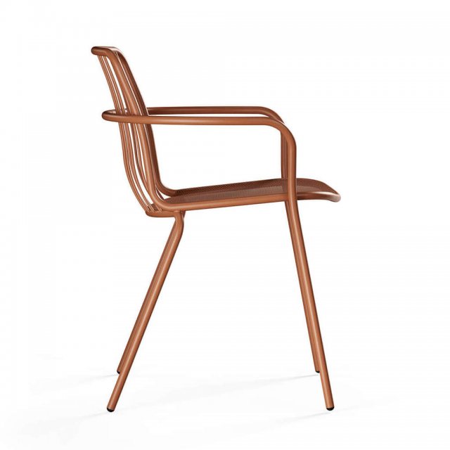 metal dining armchair