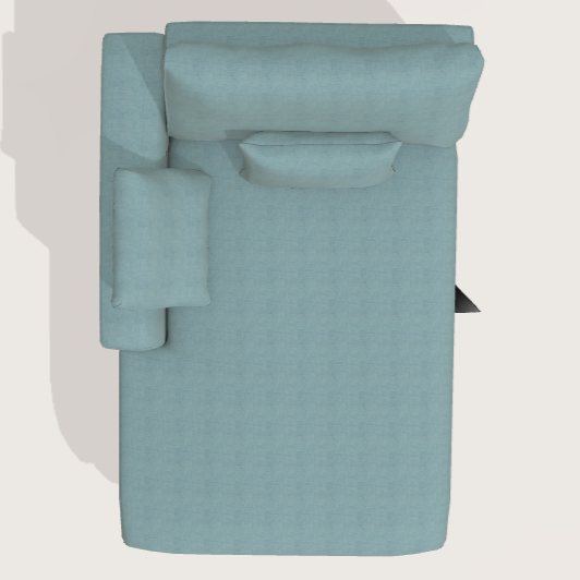 Fama Scala F1 chaise module - aerial view