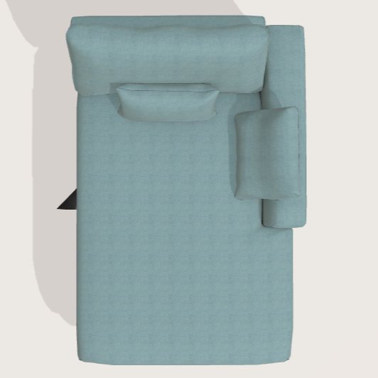 Fama Scala F2 chaise module - aerial view