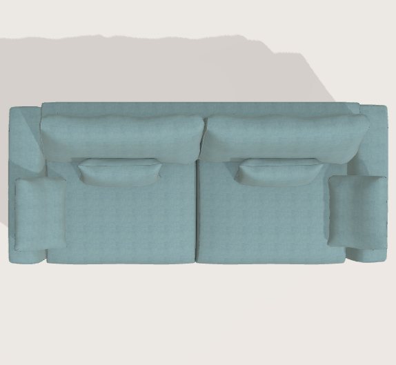 Fama Scala 2v-mm-m sofa - aerial view