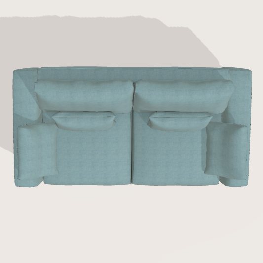 Fama Scala 2v-nn-m sofa - aerial view