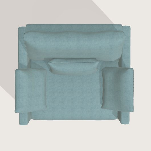 Fama Scala M armchair with L arms - aerial view