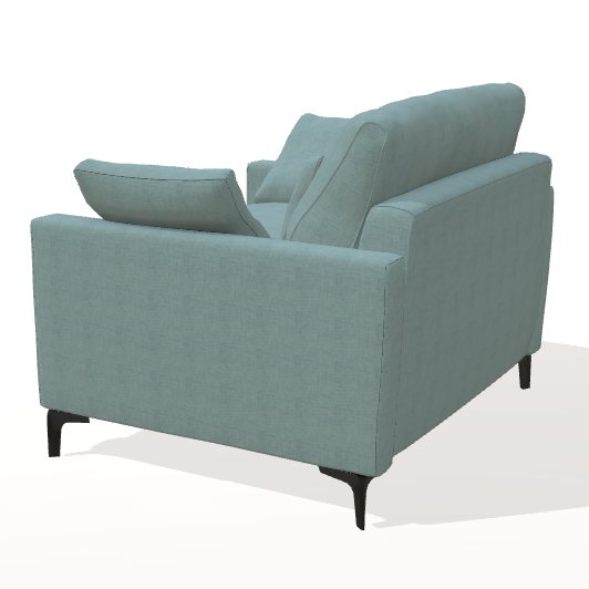 Fama Scala M armchair with L arms - back view