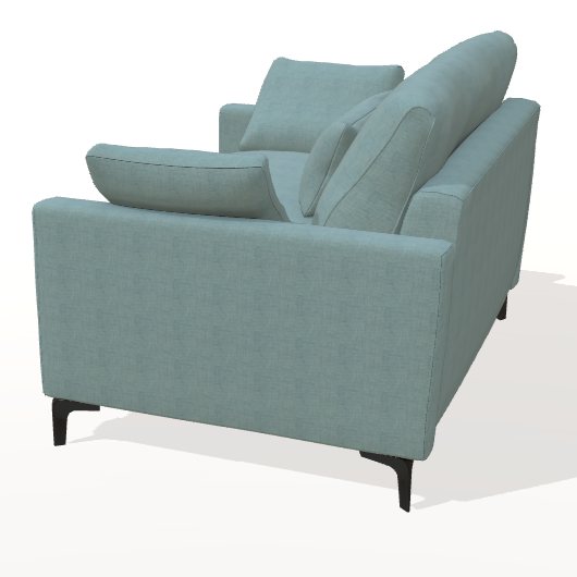 Fama Scala L armchair with L arms - back view