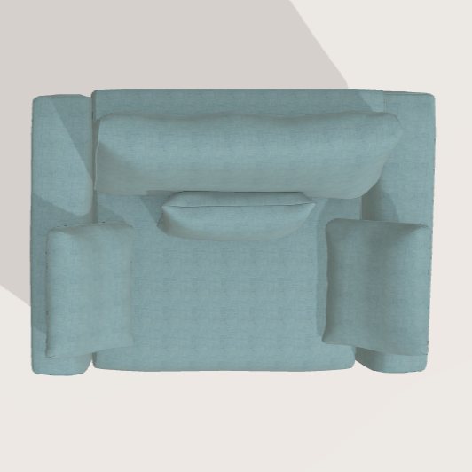 Fama Scala M armchair with V arms - aerial view