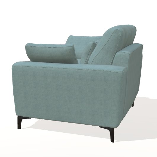 Fama Scala M armchair with V arms - back view