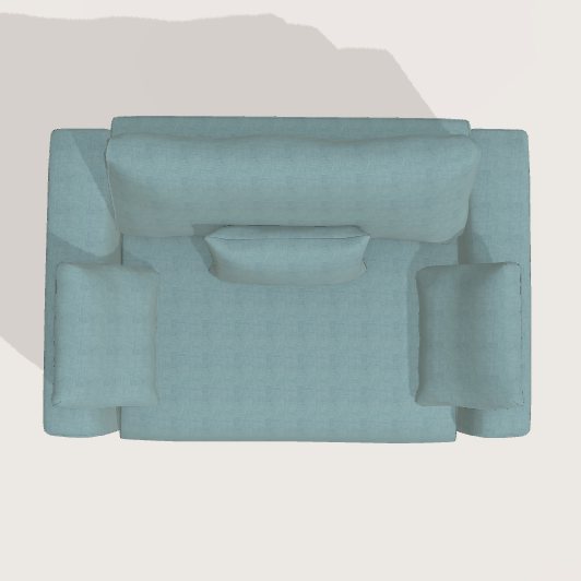 Fama Scala L armchair with V arms - aerial view