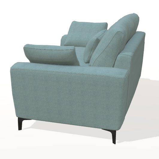 Fama Scala L armchair with V arms - back view