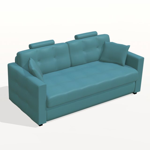 Fama Bolero 4 seater leather sofabed king size with V arms