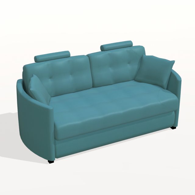 Fama Bolero 3 seater leather sofabed double size with R arms