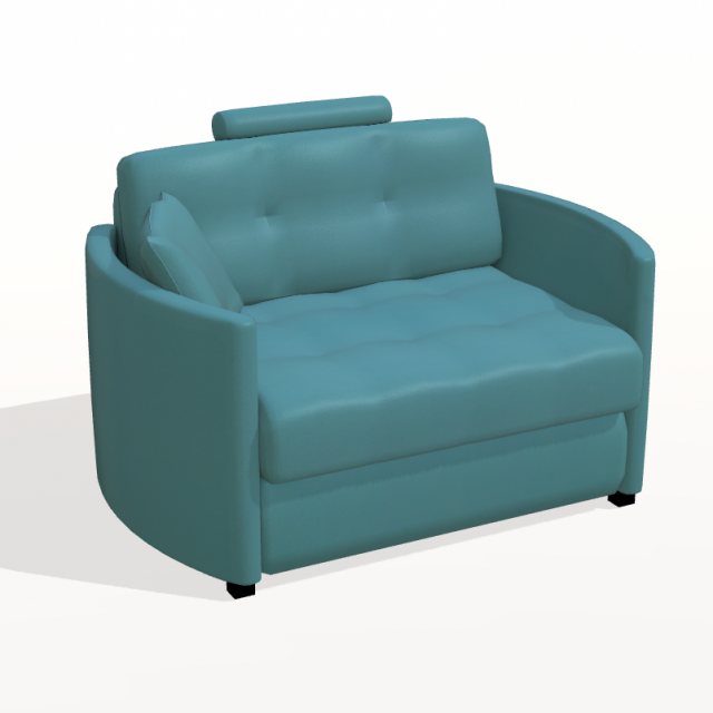 Fama Bolero armchair leather sofabed single size with R arms