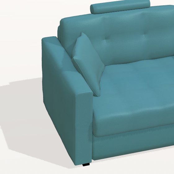 Fama Bolero leather sofabed V straigh arms