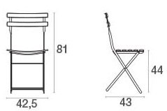 Emu Emu Arc en Ciel 314 folding chairs