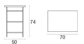 Emu Arc en Ciel 334 folding table - 70x50cm dimensions