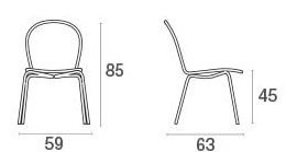 Emu Ronda 111 dining chairs dimensions