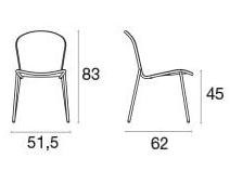 Emu Ronda X 457 dining chairs dimensions