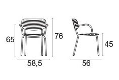 Emu Mom 640 dining armchairs size dimensions
