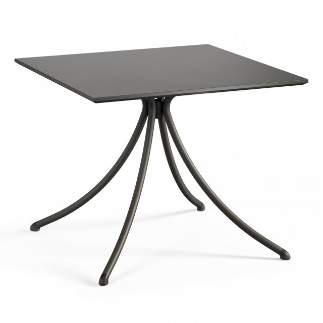 Emu Combo square table - solid top - 22 Antique Iron