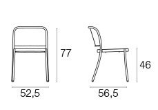 Emu Cafe 556 dining chairs sizes