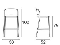 Emu Cafe 559 barstools dimensions