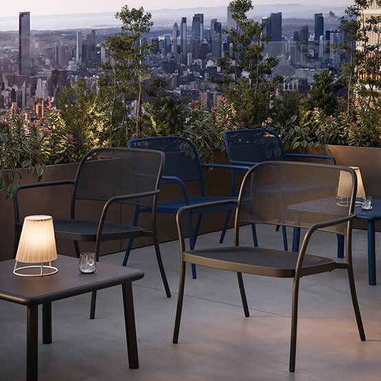 Emu Cafe 558 outdoor metal lounge armchair