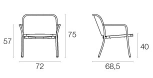 Emu Emu Cafe 558 lounge armchair (set of 2)