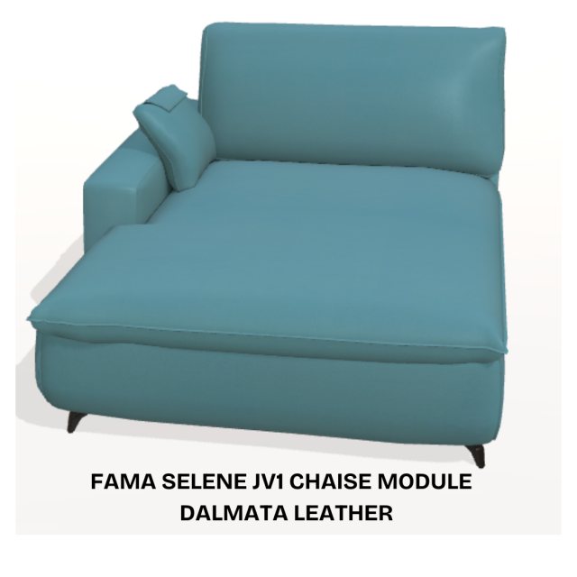 Fama Selene JV1 chaise module - dalmata leather