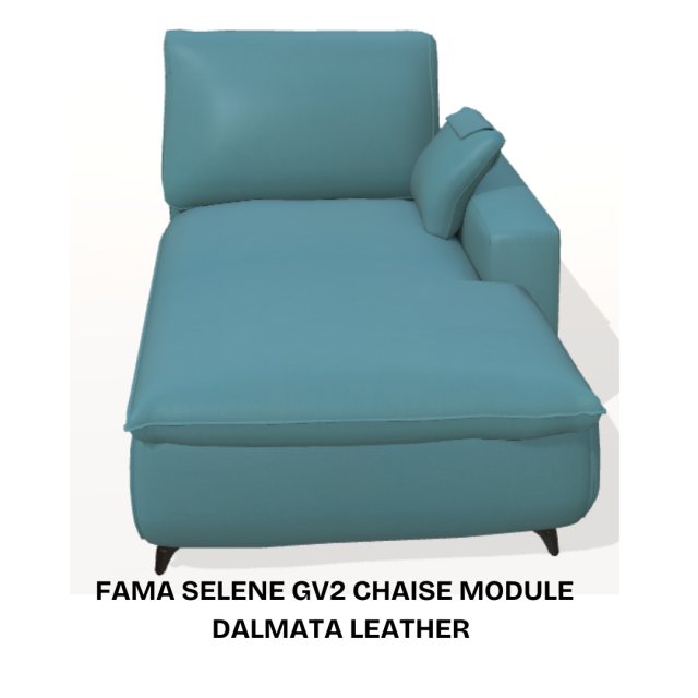 Fama Selene GV2 chaise module - dalmata leather