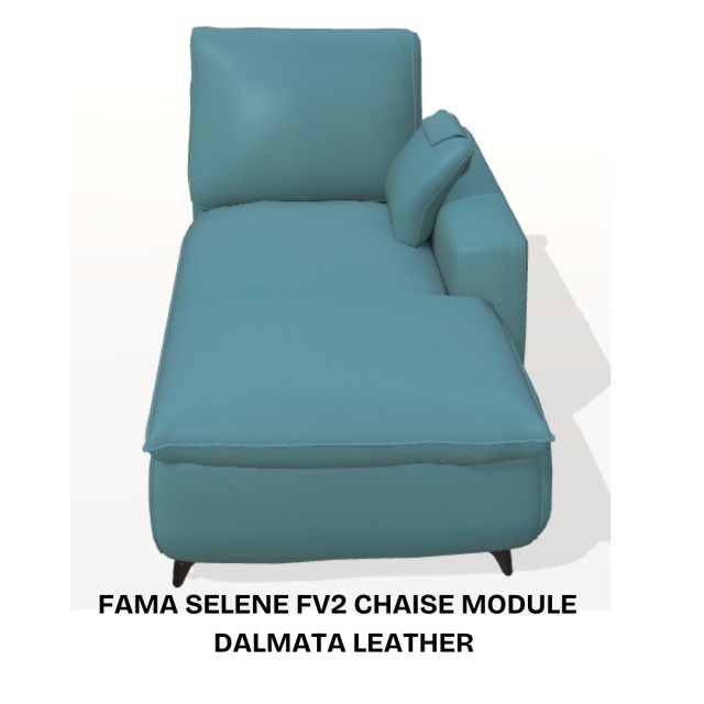 Fama Selene FV2 chaise module - dalmata leather