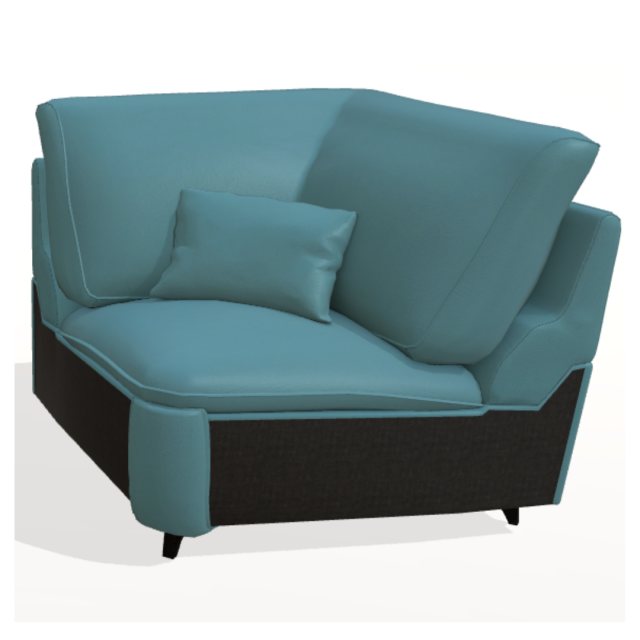 Fama Selene R corner module - dalmata leather