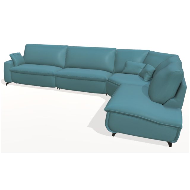 Fama Selene V-2L-R-H1 sofa - dalmata leather