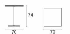 Emu Darwin folding table - square top dimensions