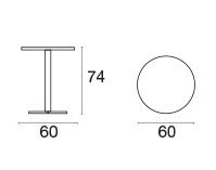 Emu Darwin folding table - round top dimensions