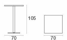 Emu Emu Darwin 528 folding counter table - (70 x 70cm)