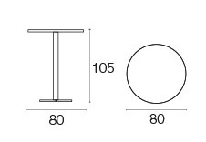 Emu Darwin folding counter table - round top 540